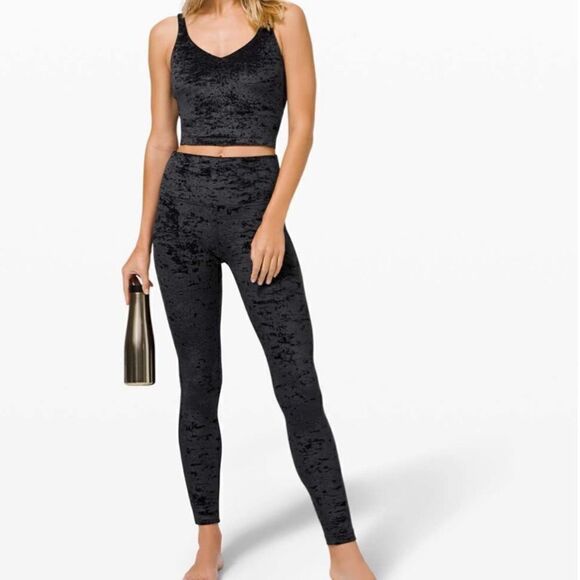 Lululemon Wunder Lounge High-Rise Tight 28” Crushed Velvet Size 12 - Picture 5 of 7